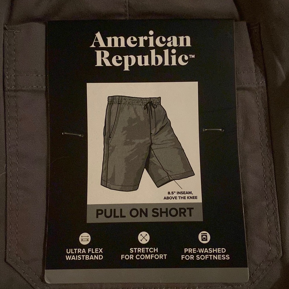 Pull on above knee shorts